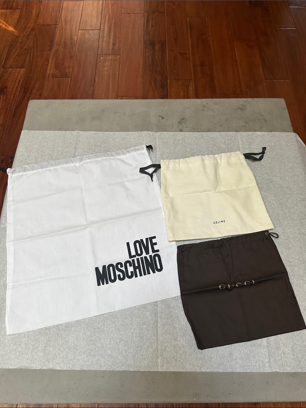 Designer dust bags